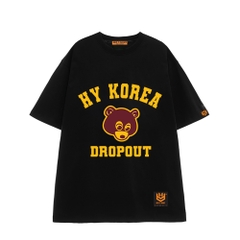 Áo thun tay lỡ HY KOREA nam nữ form rộng in hình Gấu Dropout 517