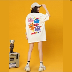 Áo Thun Tay Lỡ Form Rộng Unisex HY Korea Cotton 100 GAME 1095.