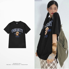 Áo Thun Tay Lỡ PE Form Rộng Nam Nữ Unisex In Hình Unibearcity 09