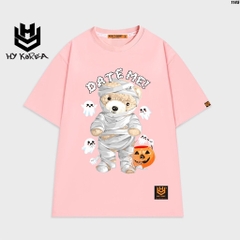 Áo thun tay lỡ unisex form rộng Gấu Date Me 1145 HY STUDIO