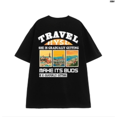 Áo thun tay lỡ form rộng nam nữ unisex TRAVEL 1064 HY STUDIO