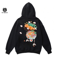 Áo Hoodie HY KOREA Nữ Nam Khoác Nỉ Form Rộng Kiểu Sweater Unisex In Hình Chíp Mây DC148.