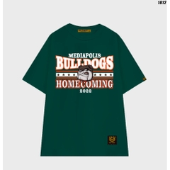 Áo thun tay lỡ cotton 75 form rộng Bulldogs 1012 HY KOREA