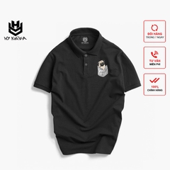 Áo Polo In Hình Logo Chó Mặt Xệ DC220 Phong Cách Hàn Quốc.