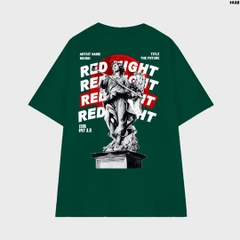 Áo thun tay lỡ unisex Red Night 1428 nam nữ form rộng