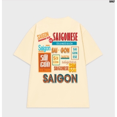 Áo thun unisex form rộng tay lỡ SAIGONESE 1042 HY KOREA
