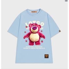 Áo thun nữ form rộng tay lỡ Gấu dâu Lotso 1084 HY STUDIO