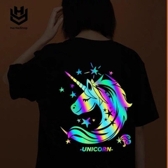 Áo Thun Phản Quang Unicorn Cotton 75% Form Rộng Unisex Nam Nữ Rẻ Đẹp HaiHaiShop, Ken T-Shirt.