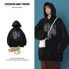 Áo hoodie form rộng nam nữ phong cách ulzzang hàn quốc Caro 301