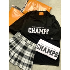 TLDC23 Áo Thun Lỡ In Decal Hàn Quốc Champs