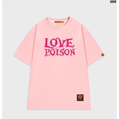 Áo thun tay lỡ unisex form rộng Love Poison 1030 HY KOREA