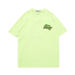 Áo thun tay ngắn Vải cotton 75% form rộng in hình Tắc kè đu cây 503