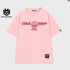 Áo thun nữ cute tay lỡ form rộng Bánh donut dâu 1154 HY KOREA
