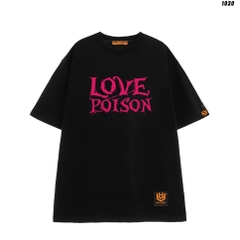 Áo thun tay lỡ unisex form rộng Love Poison 1030 HY KOREA