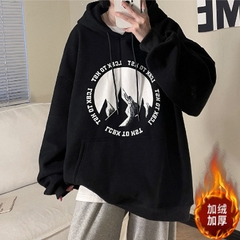 Áo khoác nỉ nam nữ Áo sweater hoodie nam nữ from rộng hình Núi DC303