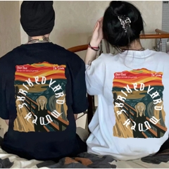 Áo thun tay lỡ nam nữ form rộng HY Edward Munch 1043 unisex