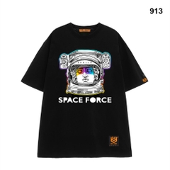 Áo phông tay lỡ Unisex Nam Nữ form rộng Space Force 913