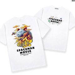 Áo thun tay ngắn nam nữ Vải cotton 75% form rộng Gấu Spaceman 1023 HY KOREA