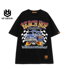 Áo thun tay lỡ HY KOREA form rộng thời trang unisex Beach Hop 422