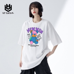 Áo Thun Cute Nhóm Lớp HY Korea Form Rộng Cotton 100 In Hình Gấu Nixxin 563.