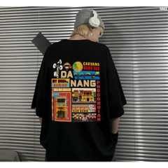 Áo thun tay lỡ unisex DANANG 1063 form rộng HY KOREA