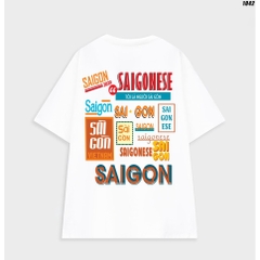 Áo thun unisex form rộng tay lỡ SAIGONESE 1042 HY KOREA