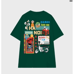 Áo thun nam nữ unisex form rộng tay lỡ HANOI 1045 HY KOREA