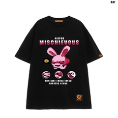 Áo thun nam nữ Thỏ hồng Mischievous 887 HY KOREA unisex