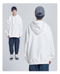 Áo Hoodie Trơn Màu Trắng