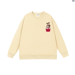 Áo Sweater nam nữ nỉ bông unisex Chó giáng sinh 1087 HY KOREA