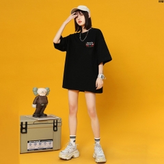 Áo Thun Unisex Tay Lỡ Cotton 100 Form Rộng Đầu lâu 1115 HY KOREA
