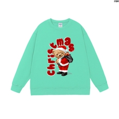 Áo Sweater nam nữ nỉ bông Gấu christmas 1134 HY KOREA