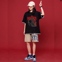 Áo Thun Nam Đầu lâu Rotten 943 Tay Lỡ Cotton 100 Form Rộng HY KOREA