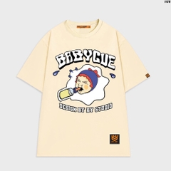 Áo thun tay lỡ unisex form rộng BabyCue 1128 HY KOREA