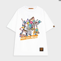 Áo thun tay lỡ nam nữ form rộng Enjoy Cái Moment 1126 HY KOREA