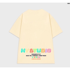 Áo phông nam nữ unisex form rộng tay lỡ basic HYSTUDIO pastel 1103