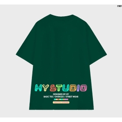Áo phông nam nữ unisex form rộng tay lỡ basic HYSTUDIO pastel 1103