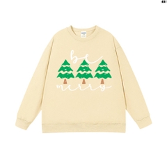 Áo Sweater unisex nỉ bông nam nữ Cây thông 951 HY KOREA