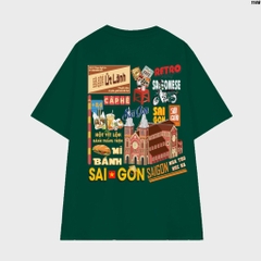 Áo Thun Unisex Tay Lỡ Sài Gòn Sáng 1146 Cotton 100 HY KOREA