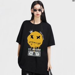 Áo thun nam nữ unisex form rộng tay lỡ Mặt XX Tiền 1101