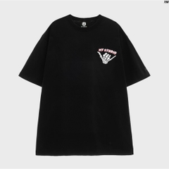 Áo Thun Tay Lỡ Cotton 100 Unisex Form Rộng Bộ xương 758 HY KOREA