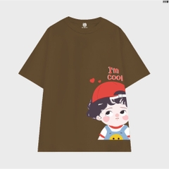 Áo Thun Nam Nữ Form Rộng Cặp đôi I'm Cool 1118 Tay Lỡ Cotton 100