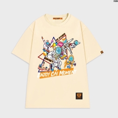 Áo thun tay lỡ nam nữ form rộng Enjoy Cái Moment 1126 HY KOREA
