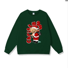 Áo Sweater nam nữ nỉ bông Gấu christmas 1134 HY KOREA