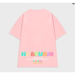 Áo phông nam nữ unisex form rộng tay lỡ basic HYSTUDIO pastel 1103