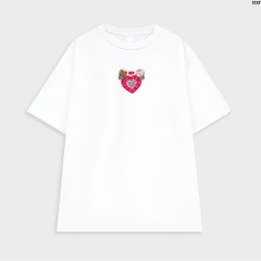 Áo Thun Nữ Tay Lỡ Cotton 100 Form Rộng Gấu Thỏ 1117 HY KOREA