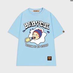 Áo thun tay lỡ unisex form rộng BabyCue 1128 HY KOREA