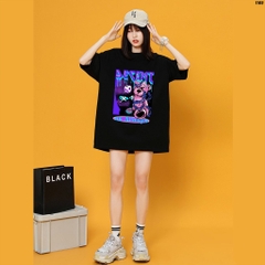 Áo thun nam nữ form rộng unisex tay lỡ Gấu Decent 1105 HYKOREA