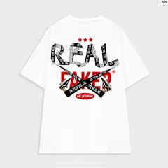 Áo Thun Nam Nữ Tay Lỡ Cotton 100 RealFaker 1112 HY KOREA