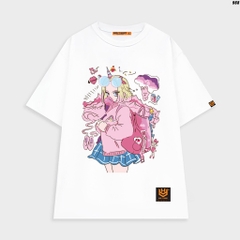 Áo thun nữ tay lỡ form rộng cute Cô gái unicorn 968